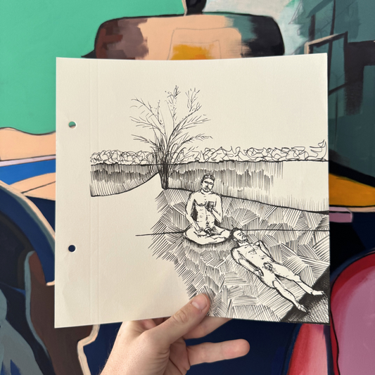 Hackney Marshes | Original, artistic nudity | 25cm x 25cm